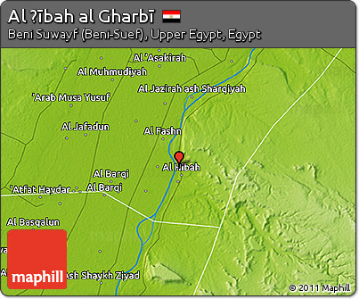 Physical 3D Map of Al Ḩībah Al Gharbī