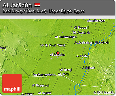 Physical 3D Map of Al Jafādūn