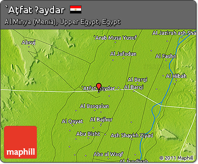 Physical 3D Map of `Aţfat Ḩaydar