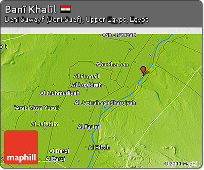 Physical 3D Map of Banī Khalīl