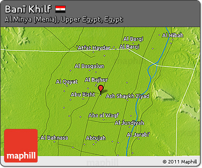 Physical 3D Map of Banī Khilf