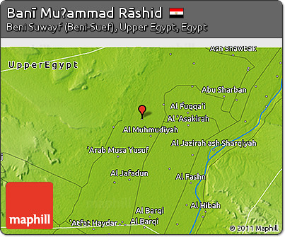 Physical 3D Map of Banī Muḩammad Rāshid