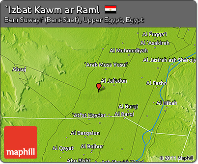 Physical 3D Map of `Izbat Kawm Ar Raml