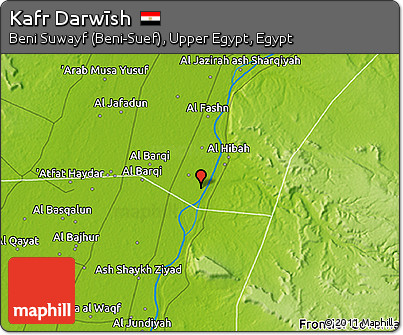Physical 3D Map of Kafr Darwīsh