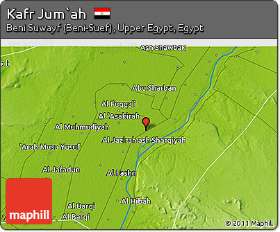 Physical 3D Map of Kafr Jum`ah