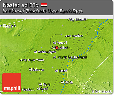 Physical 3D Map of Nazlat Ad Dīb