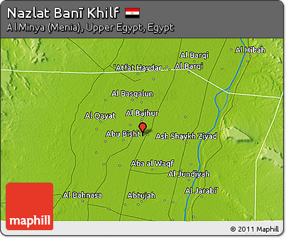 Physical 3D Map of Nazlat Banī Khilf