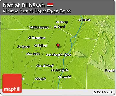 Physical 3D Map of Nazlat Bilhāsah
