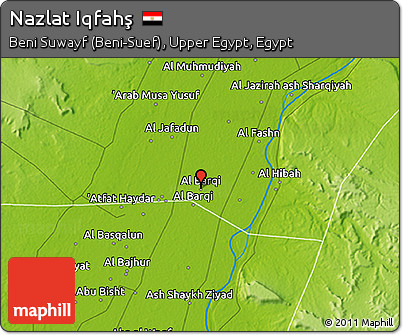 Physical 3D Map of Nazlat Iqfahş