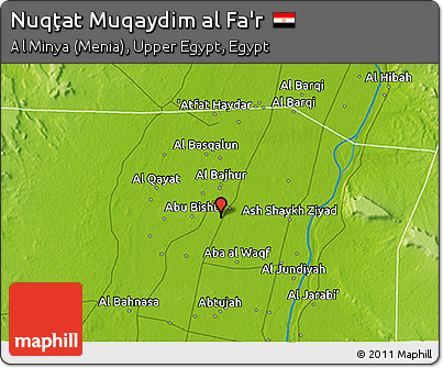 Physical 3D Map of Nuqţat Muqaydim Al Fa'r
