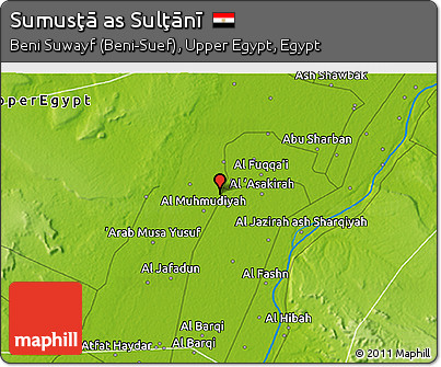 Physical 3D Map of Sumusţā As Sulţānī