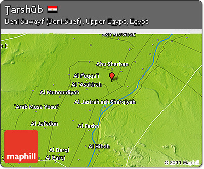 Physical 3D Map of Ţarshūb