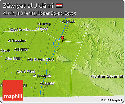 Physical 3D Map of Zāwiyat Al Jidāmī