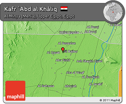 Political 3D Map of Kafr `Abd Al Khāliq