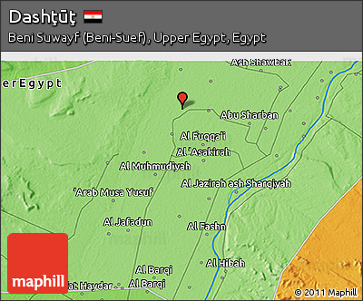 Political 3D Map of Dashţūţ