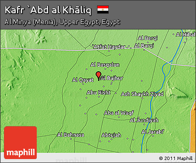 Political 3D Map of Kafr `Abd Al Khāliq