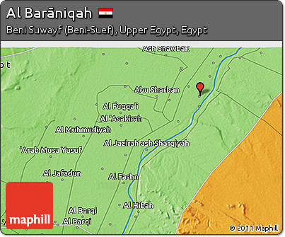 Political 3D Map of Al Barāniqah