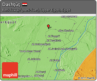 Political 3D Map of Dashţūţ