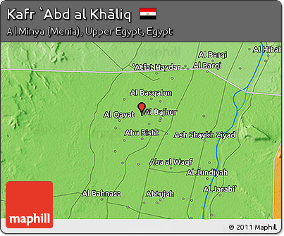 Political 3D Map of Kafr `Abd Al Khāliq