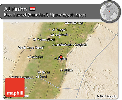 Satellite 3D Map of Al Fashn