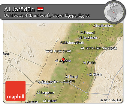Satellite 3D Map of Al Jafādūn