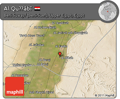 Satellite 3D Map of Al Quḑḑābī