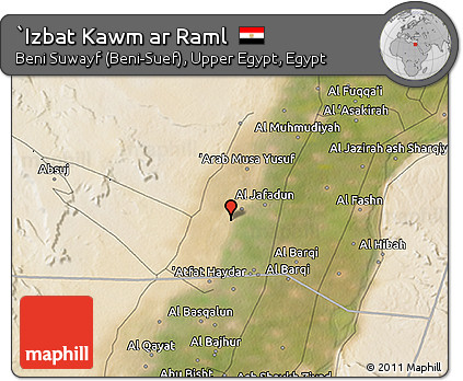 Satellite 3D Map of `Izbat Kawm Ar Raml