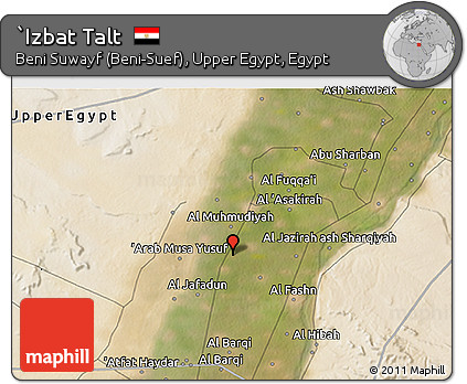 Satellite 3D Map of `Izbat Talt