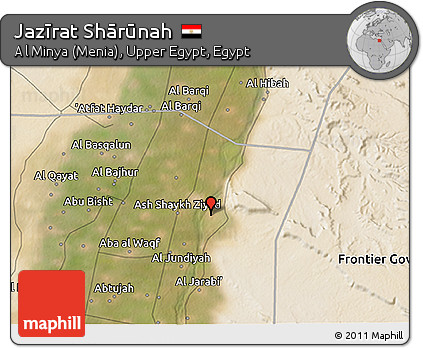 Satellite 3D Map of Jazīrat Shārūnah