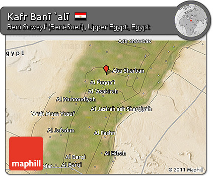 Satellite 3D Map of Kafr Banī `alī