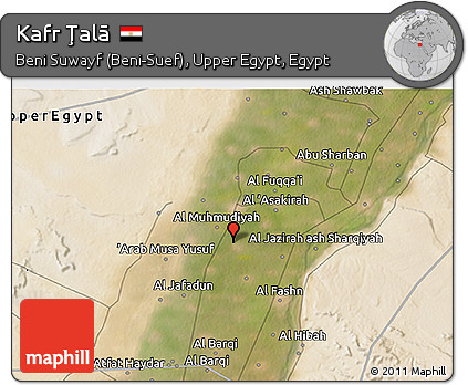 Satellite 3D Map of Kafr Ţalā