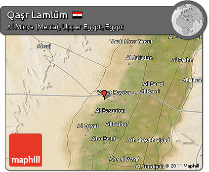 Satellite 3D Map of Qaşr Lamlūm