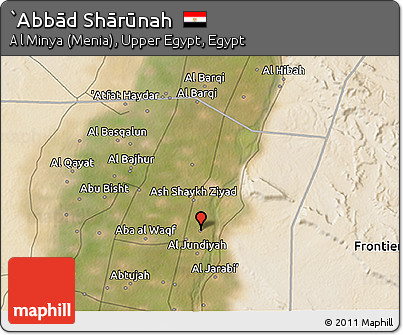 Satellite 3D Map of `Abbād Shārūnah