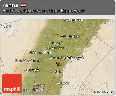 Satellite 3D Map of Ḩannā