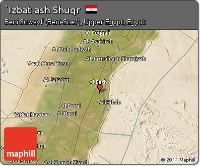 Satellite 3D Map of `Izbat Ash Shuqr