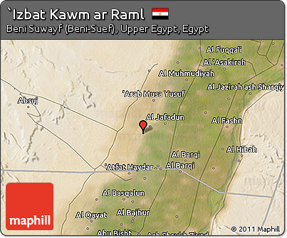Satellite 3D Map of `Izbat Kawm Ar Raml