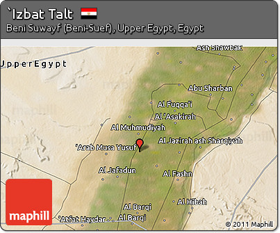 Satellite 3D Map of `Izbat Talt
