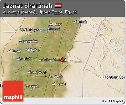 Satellite 3D Map of Jazīrat Shārūnah