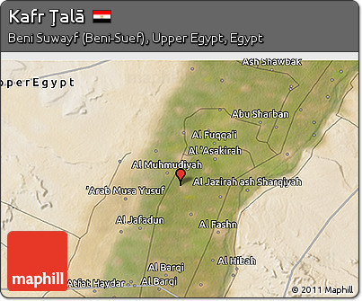 Satellite 3D Map of Kafr Ţalā