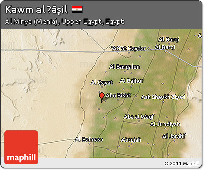 Satellite 3D Map of Kawm Al Ḩāşil