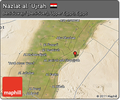 Satellite 3D Map of Nazlat Al `Ujrah