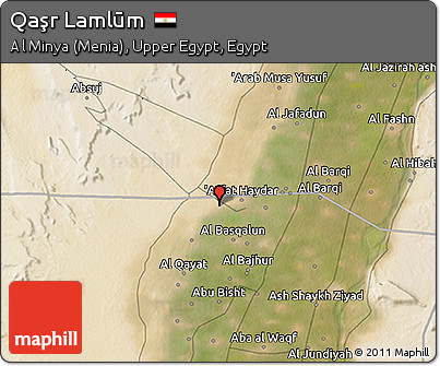 Satellite 3D Map of Qaşr Lamlūm
