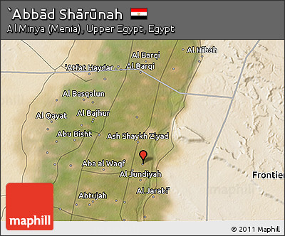 Satellite 3D Map of `Abbād Shārūnah