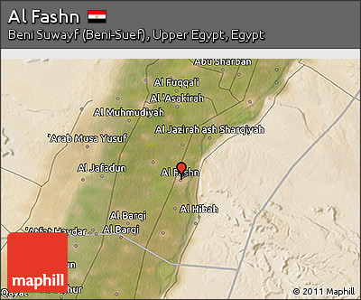 Satellite 3D Map of Al Fashn