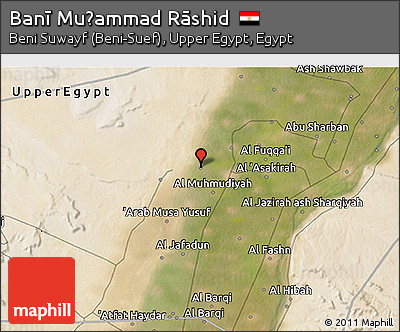 Satellite 3D Map of Banī Muḩammad Rāshid