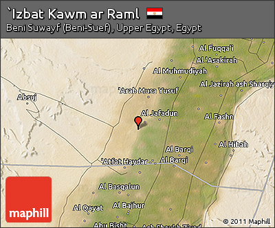 Satellite 3D Map of `Izbat Kawm Ar Raml