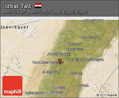 Satellite 3D Map of `Izbat Talt