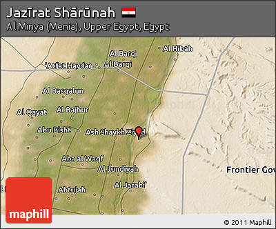 Satellite 3D Map of Jazīrat Shārūnah