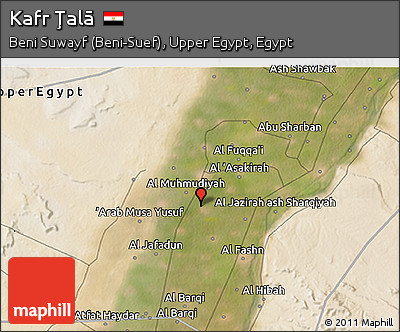 Satellite 3D Map of Kafr Ţalā