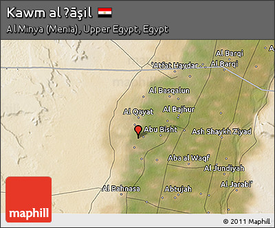Satellite 3D Map of Kawm Al Ḩāşil
